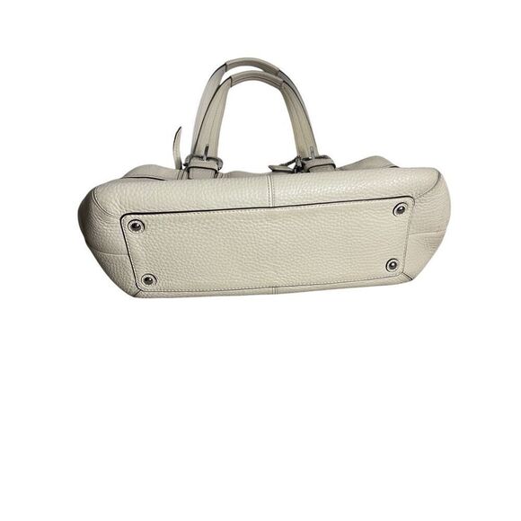 Coach Ashley Soho Pleated Light Cream Leather Satchel #D0949-F13732 Charm Tag - Picture 7 of 7